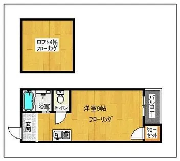 エスコートゆう館【1-D号室】の間取り