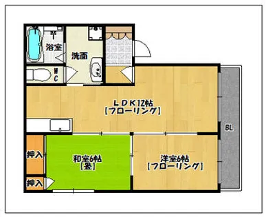 オークレットハウス【103号室】の間取り