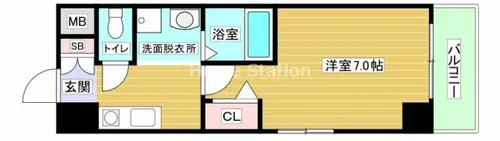 大阪府大阪市福島区大開2丁目【マンション】の間取り