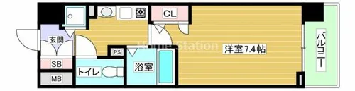 グランセレブ本町【4階】の間取り