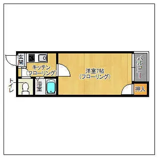 ドリームパレス大橋八番館【203号室】の間取り