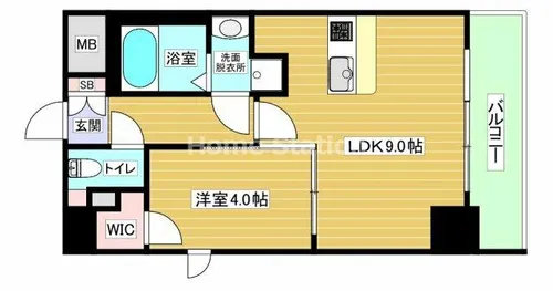 大阪府大阪市福島区野田3丁目【マンション】の間取り