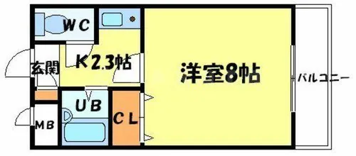 ソルフェリセス【1階】の間取り
