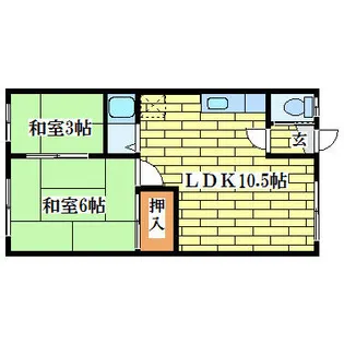 柴田マンション【205号室】の間取り