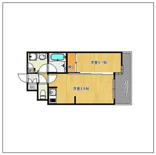 ラクレイス県庁口【312号室】の間取り