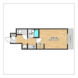 スライビング冷泉【703号室】の間取り