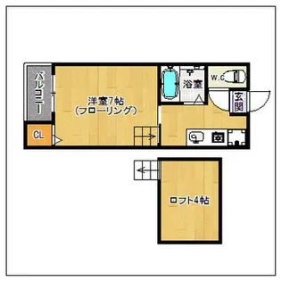 パームコート桜坂【2階】の間取り