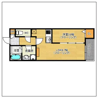 プレステージ箱崎【3階】の間取り