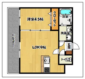 ベリーノ藤崎南【4階】の間取り