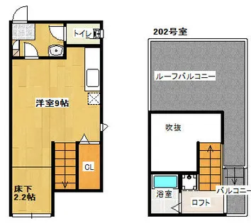 MAISONETIC あかつき【201号室】の間取り