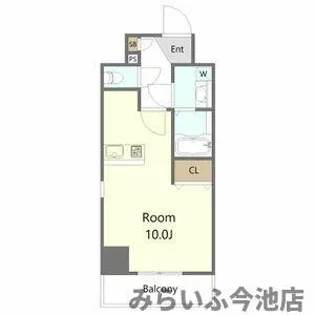 THE RESIDENCE IMAIKE EAST【803号室】の間取り