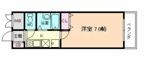 ローズコーポ天満東II【6階】の間取り
