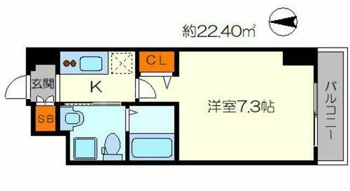 エグゼ新大阪南【2階】の間取り