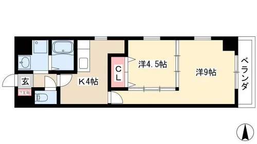 ドゥカンパーニュ【4階】の間取り
