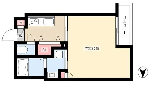 SPACE CUBE HONJIN【2階】の間取り