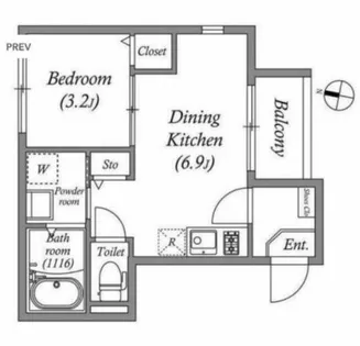 アルタイ石橋阪大前【1階】の間取り
