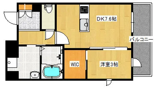 セントリビエ香椎駅前【404号室】の間取り