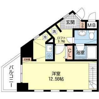プロシード福岡高宮【0206号室】の間取り