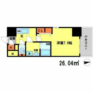 ワールドアイ江坂アルバ【6階】の間取り