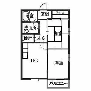 松本駅前ハイツ【201号室】の間取り