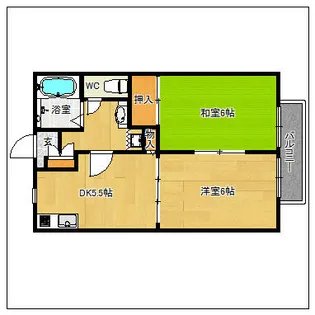 コンフォーレ梅山【101号室】の間取り