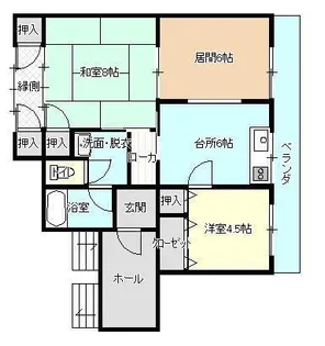 横田コーポ【402号室】の間取り