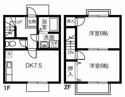 DUPLEX高蔵寺【102号室】の間取り