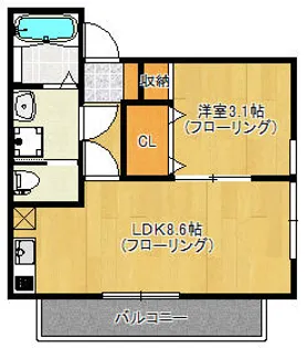 ステラ香椎【202号室】の間取り