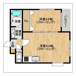 VIVIAN COURT松香台【302号室】の間取り