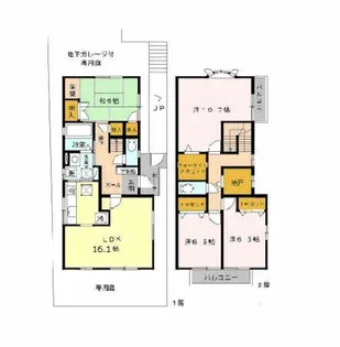 大阪府茨木市南春日丘5丁目【一戸建】の間取り