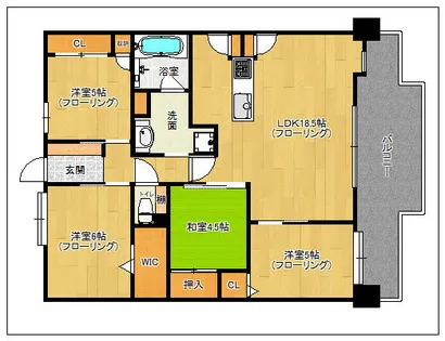 アソシアテラス筑紫野【1205号室】の間取り
