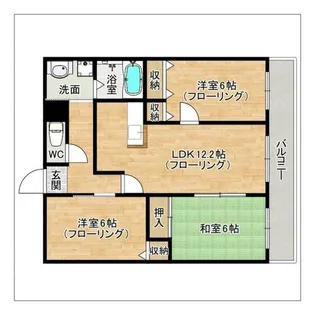 サピエンツァ太宰府【502号室】の間取り