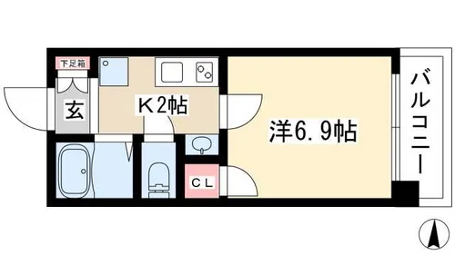 ヒルズ・フドー【4階】の間取り