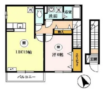 リバーサイド中野田【2階】の間取り