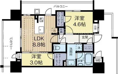 福岡県福岡市東区馬出5丁目【マンション】の間取り