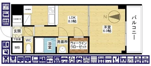 ノルデンタワー新大阪アネックス【15階】の間取り