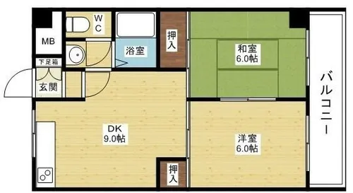 上新庄グランドハイツ北【1階】の間取り