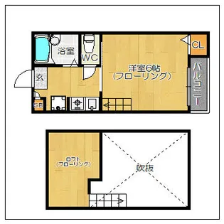 コーポ博多駅南【2階】の間取り