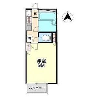 コーポカドタ【107号室】の間取り