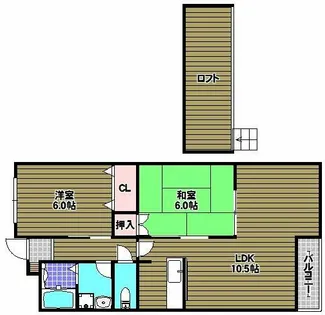 アデューウエダ【4階】の間取り