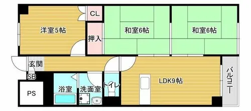 アデューウエダ【2階】の間取り