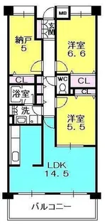 甲子園三番町ハイツ【1階】の間取り
