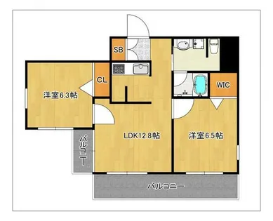 クレアランドマーク【1203号室】の間取り