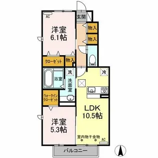 サザンクロス/グランシャリオ グランシャリオ【1階】の間取り