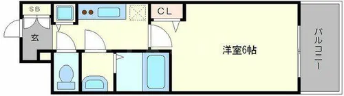 大阪府大阪市東淀川区東中島4丁目【マンション】の間取り