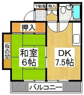 チュリス小倉【206号室】の間取り