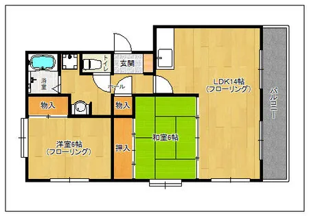 観世ハイツ【3階】の間取り