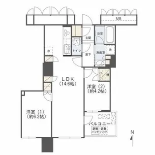 ブランズタワー大阪本町【29階】の間取り