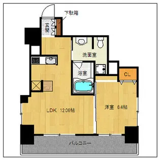 クレアランドマーク【1006号室】の間取り