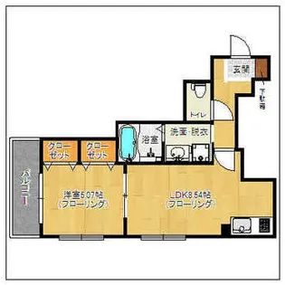 ユゥ&ミィ平尾駅前【302号室】の間取り